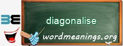 WordMeaning blackboard for diagonalise
